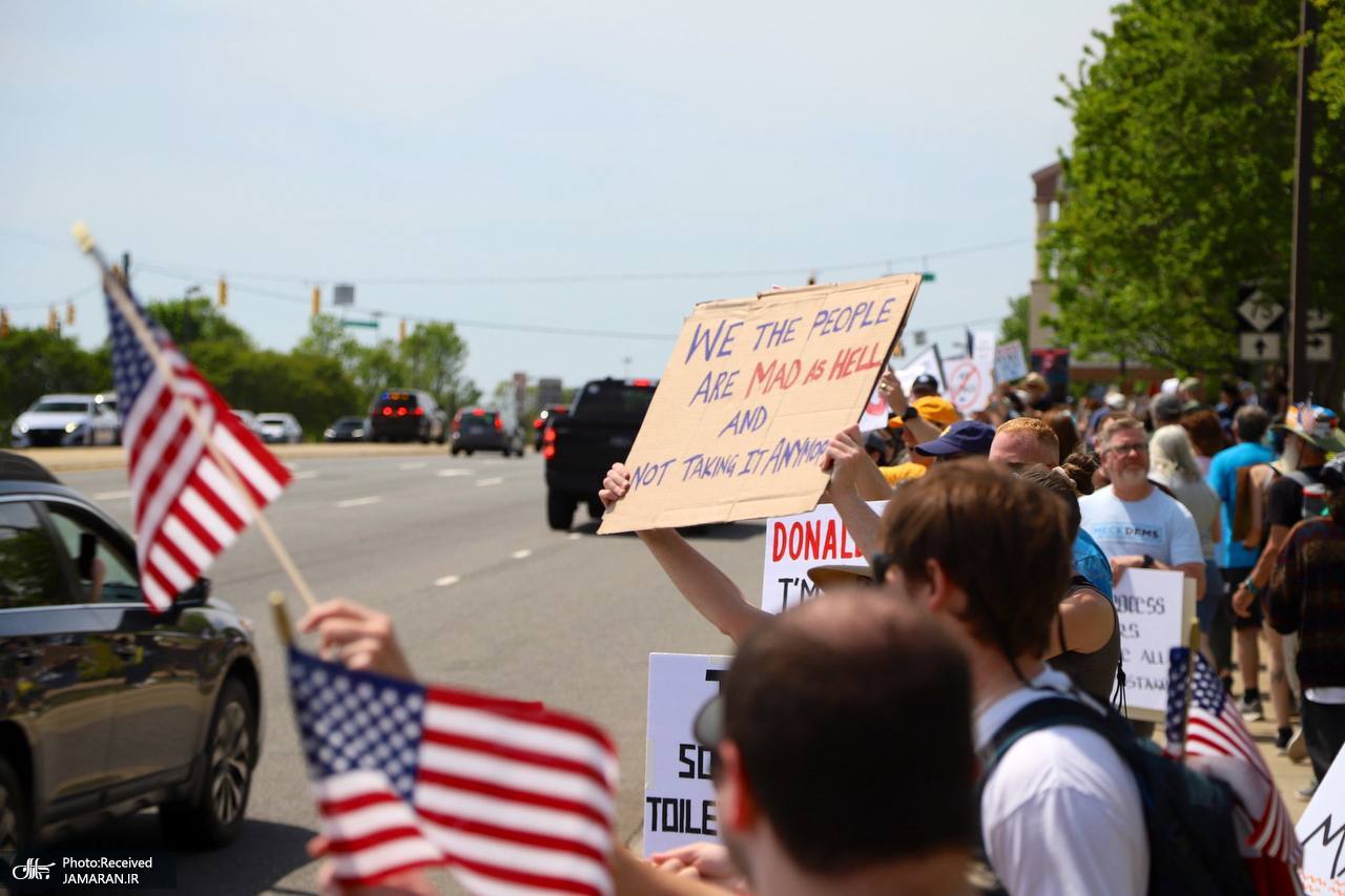 تظاهرات گسترده در آمریکا علیه سیاستهای ترامپ 3