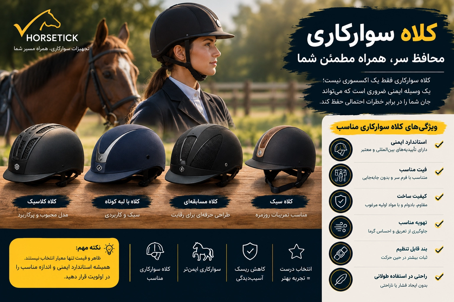 راهنمای انتخاب لوازم سوارکاری