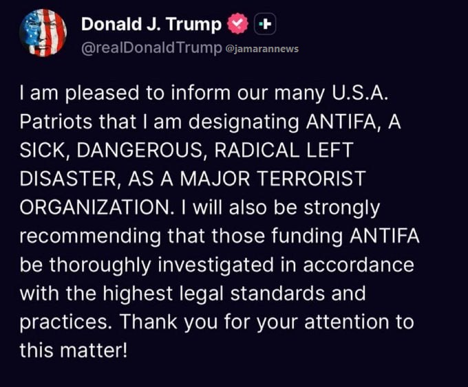 حمله ترامپ به گروه آنیفتا