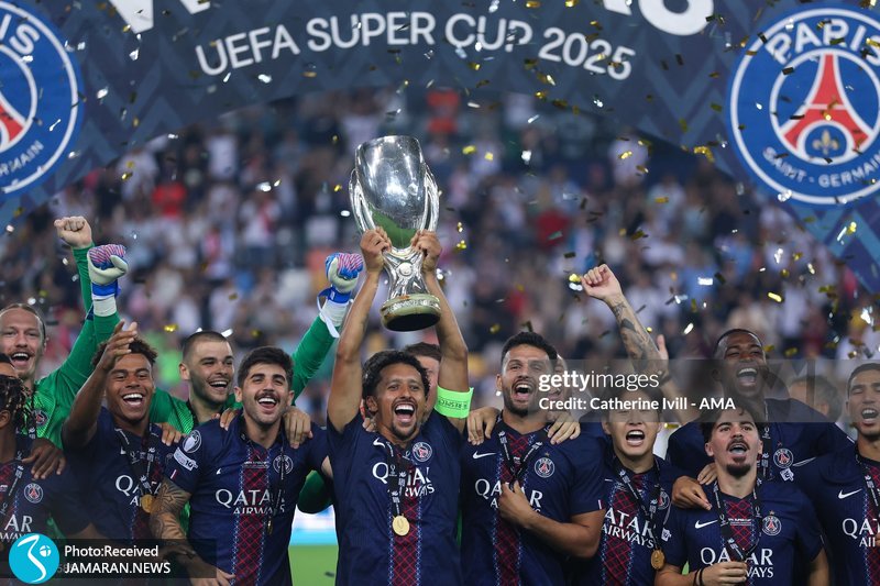 جشن قهرمانی پاری سن ژرمن در سوپرکاپ اروپا