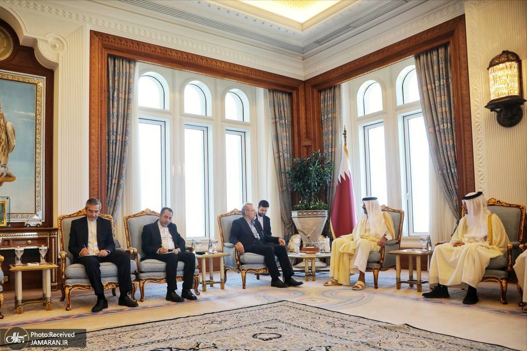 دیدار و گفت و گوی علی لاریجانی با امیر قطر (5)