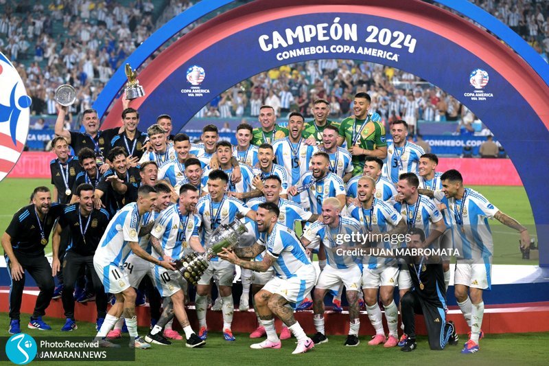 جشن قهرمانی تیم ملی فوتبال آرژانتین کوپاآمه ریکا ۲۰۲۴