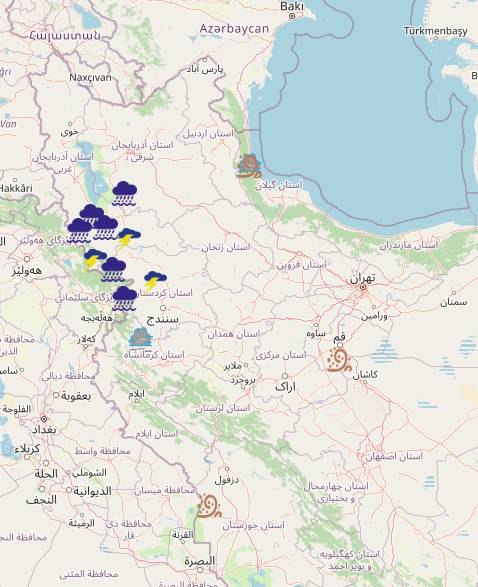 آخرین وضعیت آب‌وهوا در کشور