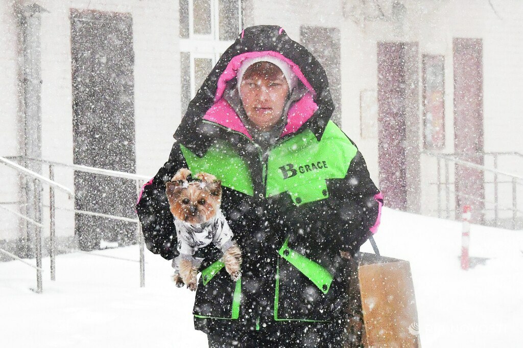 بارش برف سنگین در مسکو  و لغو 19 پروازها  (7)