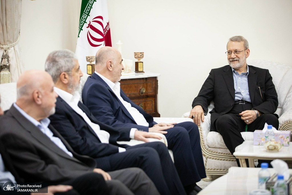 دیدار و گفتگو علی لاریجانی با جمعی از رهبران حماس در قطر  (1)