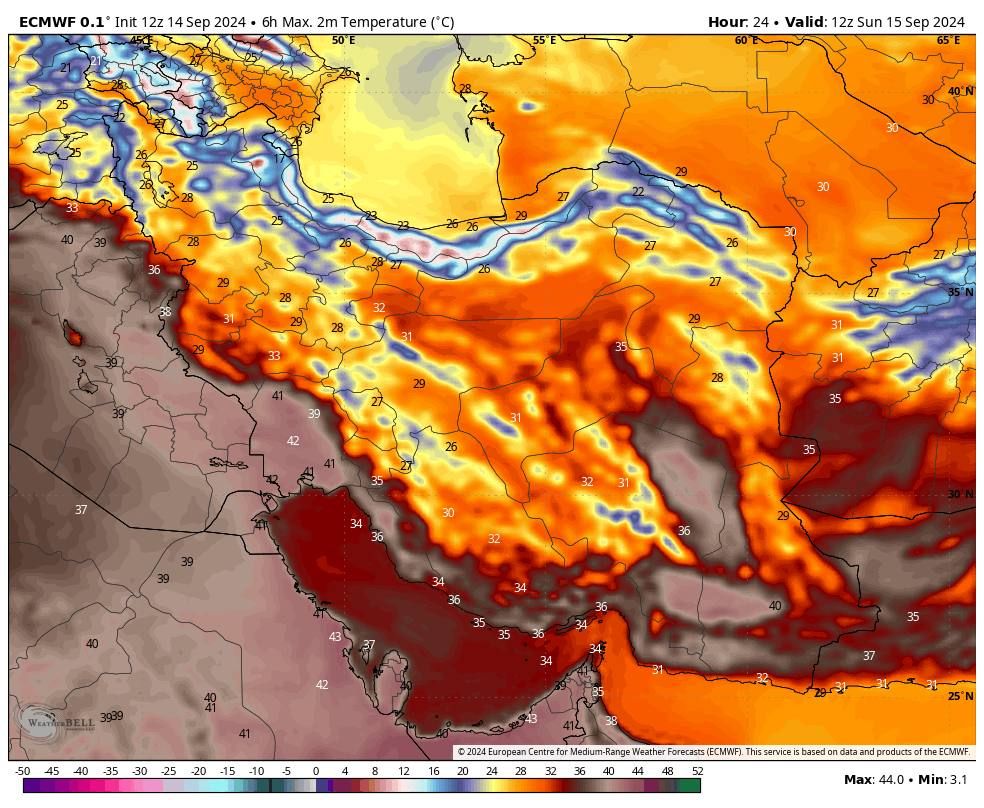 در کدام استان ها هوا گرم است؟