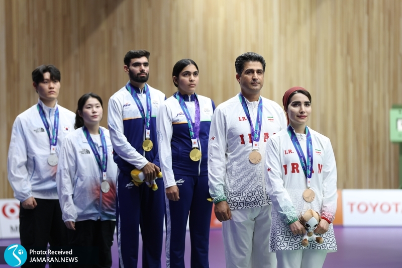 تیراندازی بازی های آسیایی ۲۰۲۶ هانیه رستمیان وحید گلخندان