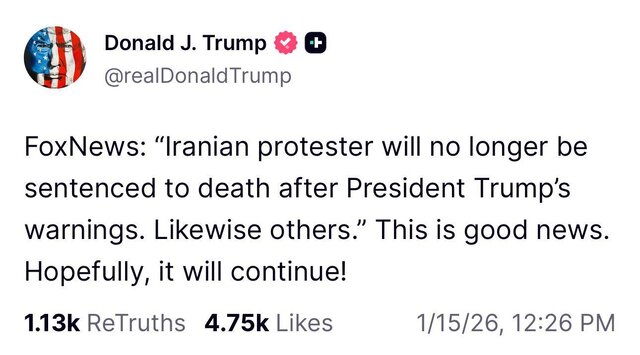 اراجیف جدید ترامپ در مورد اعتراضات