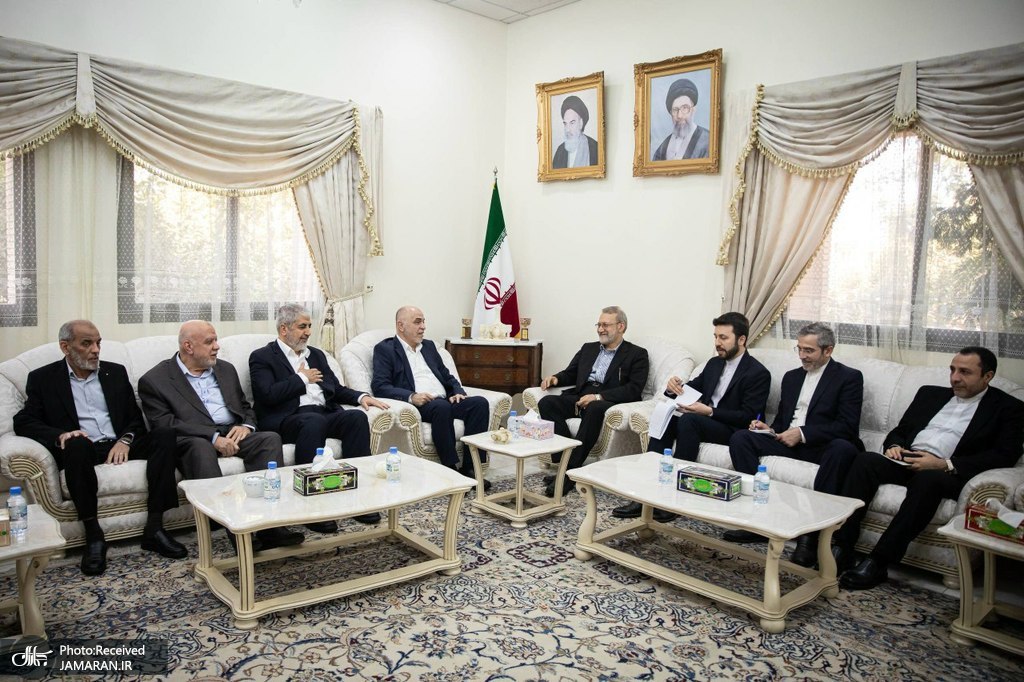 دیدار و گفتگو علی لاریجانی با جمعی از رهبران حماس در قطر  (4)