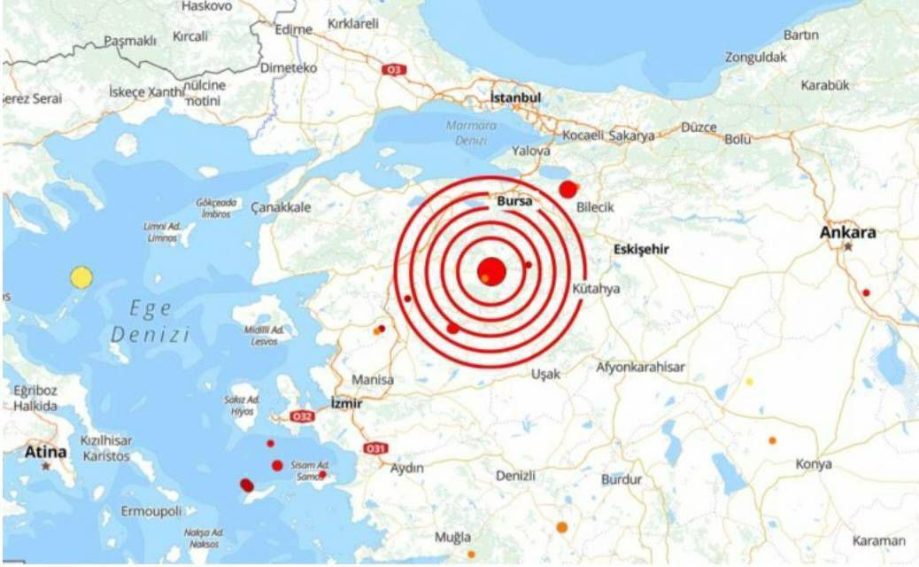 زلزله در ترکیه امشب
