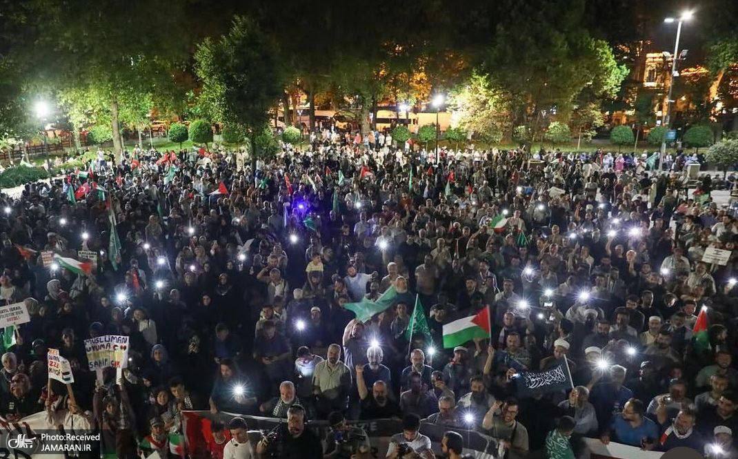 همبستگی مردم استانبول با فلسطینی ها (2)