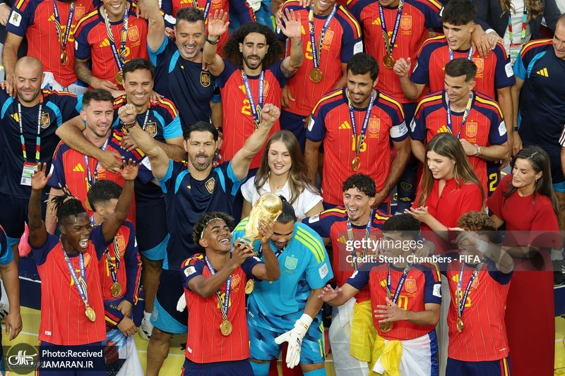 جشن قهرمانی اسپانیا در جام جهانی 2026 لامین یامال