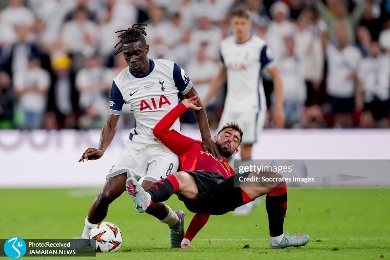 فینال لیگ اروپا منچستریونایتد تاتنهام منچستریونایتد برونو فرناندس بیسوما