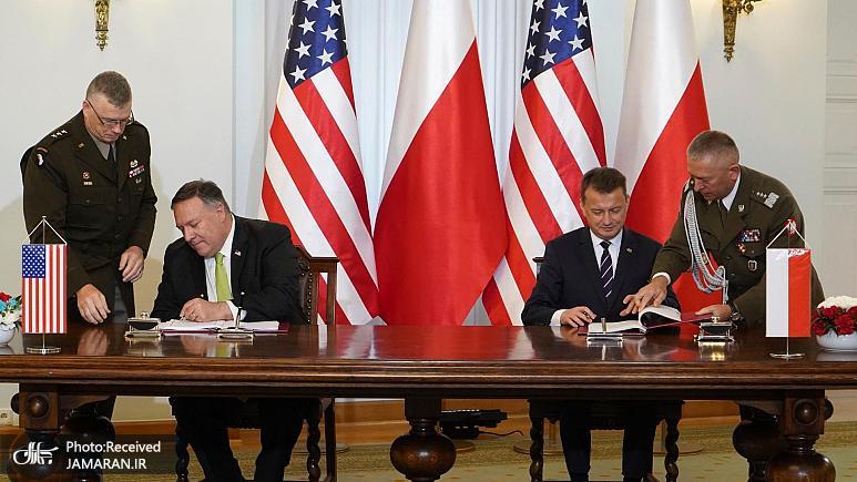 سفر مایک پمپئو به لهستان و امضای توافق نظامی واشنگتن-‌ورشو
