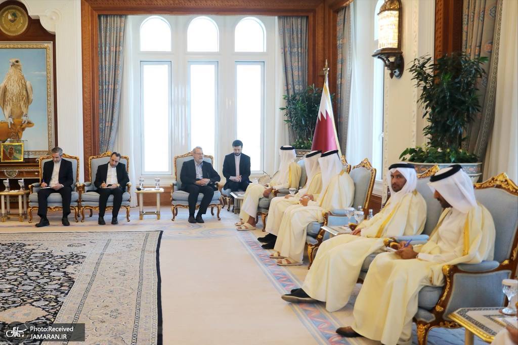 دیدار و گفت و گوی علی لاریجانی با امیر قطر (6)