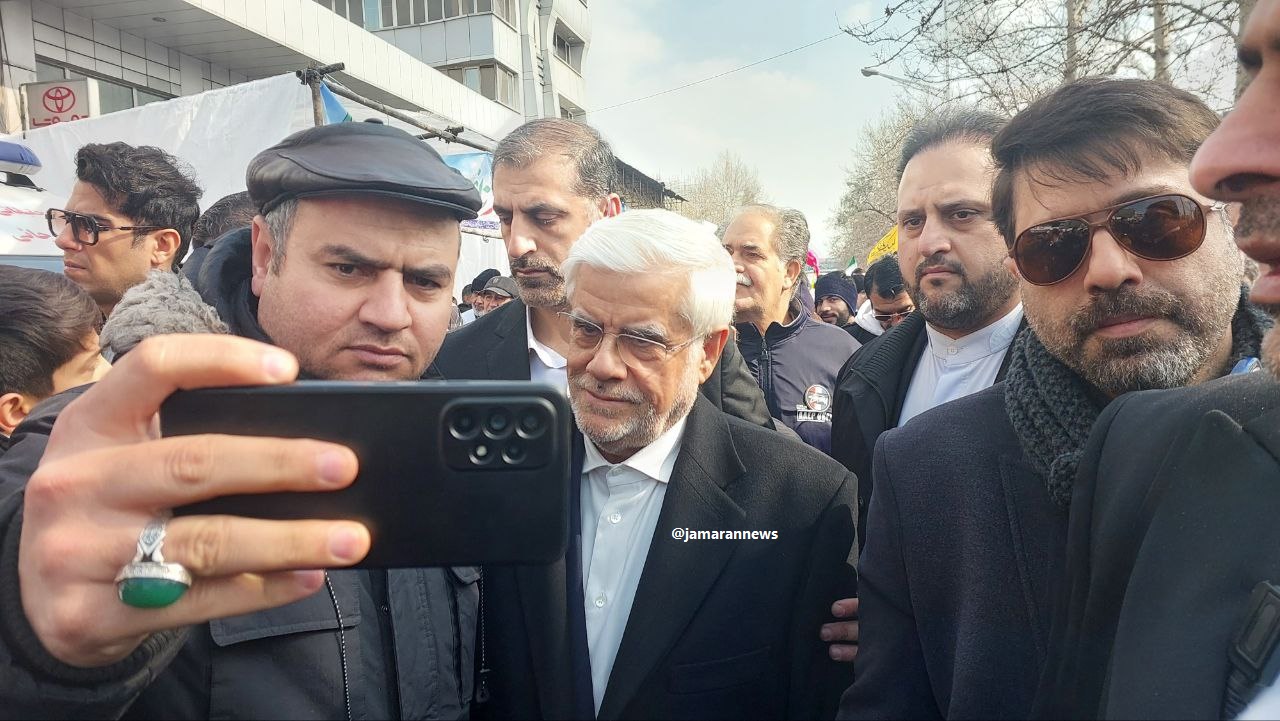 حضور محمدرضا عارف معاون اول رئیس جمهور در راهپیمایی ۲۲ بهمن