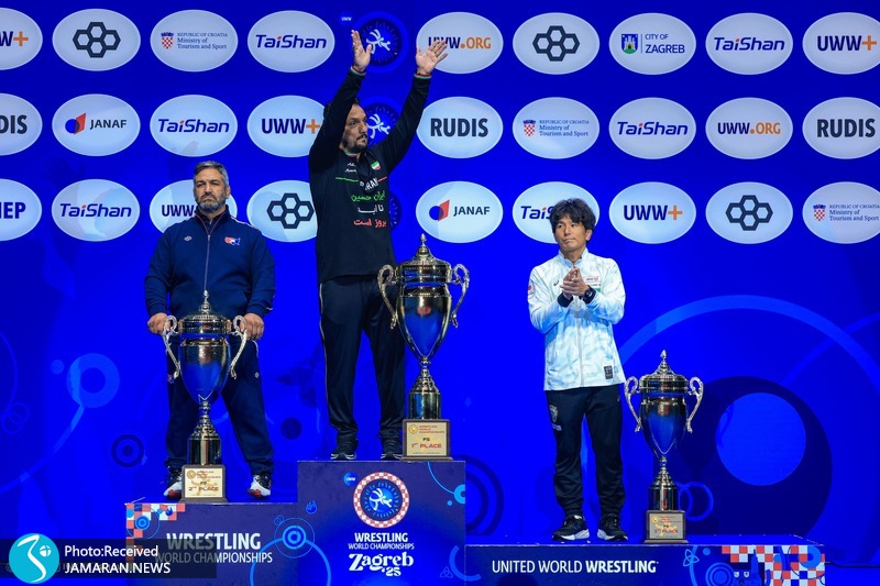 کشتی آزاد قهرمانی جهان ۲۰۲۵ تیم ملی کشتی آزاد سکوی قهرمانی تیم ملی کشتی آزاد