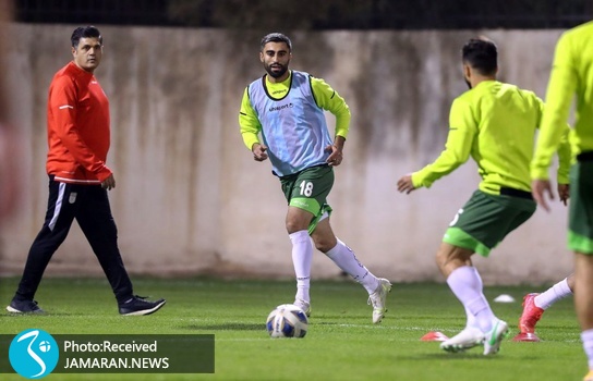 تمرین تیم ملی فوتبال پیش از دیدار با سوریه