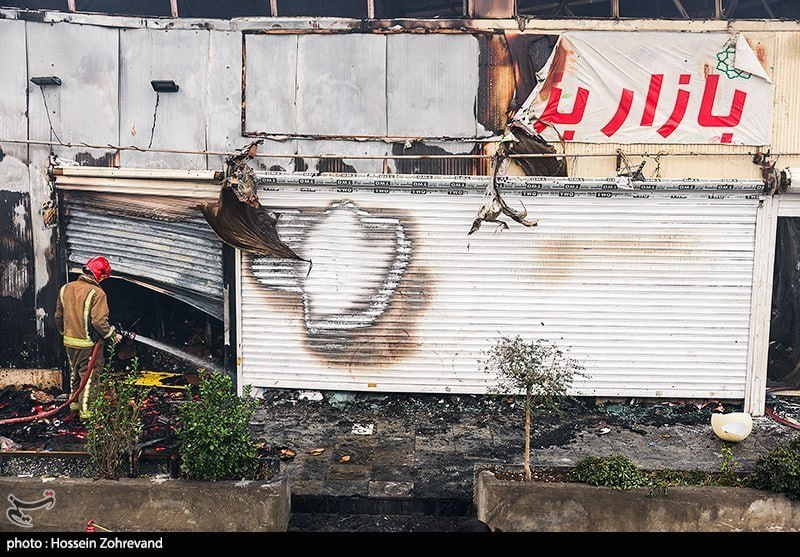 تصاویری از بازارچه جنت در تهران پس از آتش سوزی امروز (2)