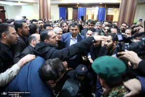 وداع با پیکر مطهر دو شهید مقاومت در حرم مطهر امام خمینی (س)