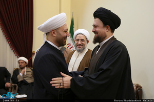 حاشیه دیدار جمعی از میهمانان کنفرانس وحدت اسلامی با سید حسن خمینی