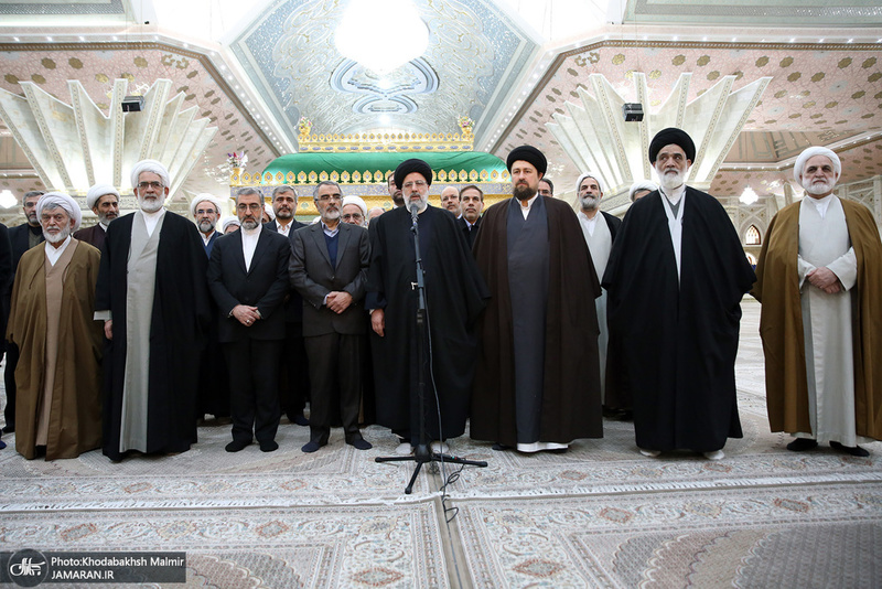 تجدید میثاق رئیس قوه قضائیه و مسئولان عالی قضایی با آرمان‌های امام خمینی(س)