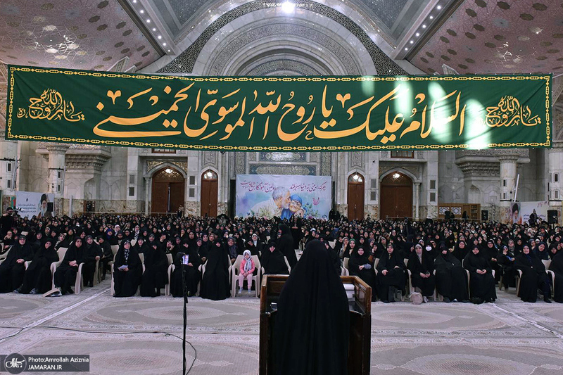 آئین هم عهدی بانوان مراکز تعالی طرح شهید آرمان علی وردی در حرم امام خمینی