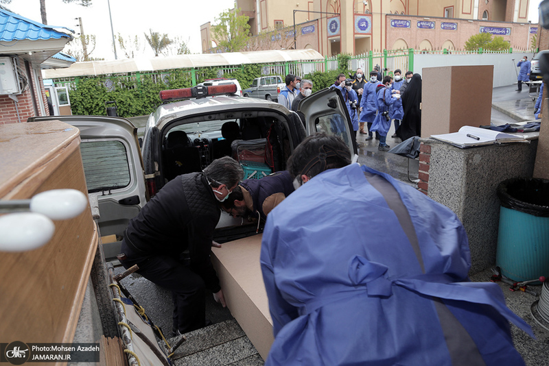 تغسیل با آب متوفیان مبتلا به کرونا در بهشت زهرا(س) تهران