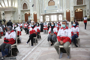 دیدار رئیس و اعضای جمعیت هلال‌احمر  با سید حسن خمینی