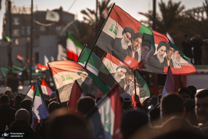 تشییع پیکر مطهر رهبر شهید در نجف اشرف