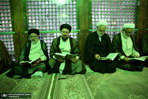 تجدید میثاق رئیس قوه قضاییه و مسئولان عالی قضایی با آرمان‌های امام خمینی(س)