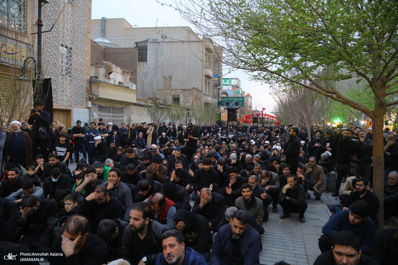 دسته عزاداری شهادت حضرت علی (ع) با حضور آیت‌الله العظمی وحید خراسانی