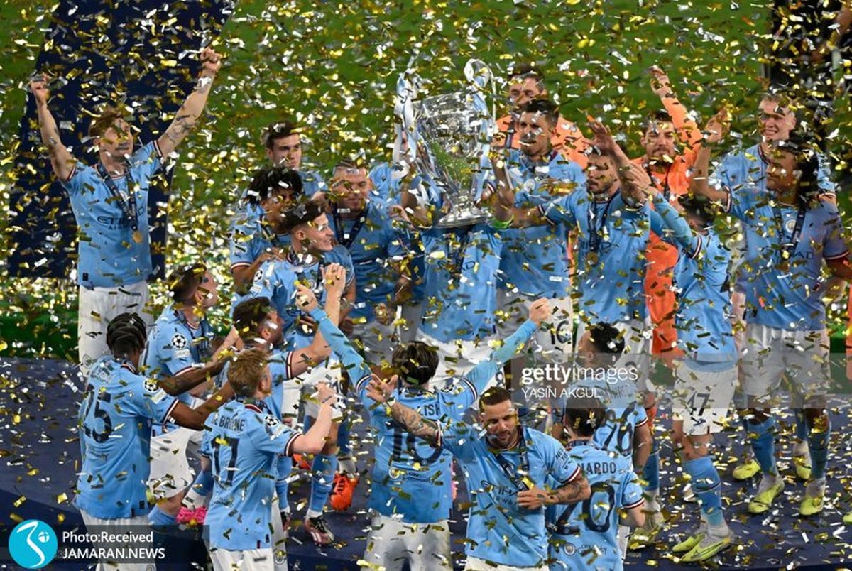 عکس و ویدیو| جشن قهرمانی منچسترسیتی در لیگ قهرمانان اروپا