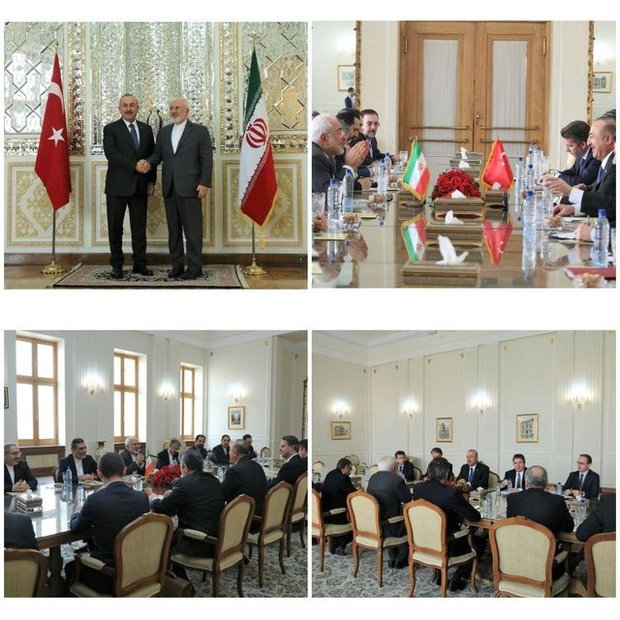چاووش‌اوغلو با ظریف دیدار کرد/  وزیر خارجه ترکیه در توییتی سفر خود را رضایت بخش توصیف کرد