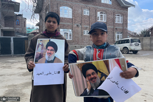 کارزار شیعیان کشمیر هند به مناسبت تشییع سید حسن نصرالله