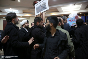 وداع با پیکر مطهر دو شهید مقاومت در حرم مطهر امام خمینی (س)