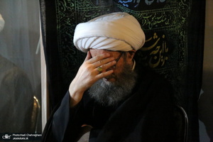 عزاداری شهادت حضرت فاطمه(س) در بیت آیت الله دوستی زنجانی با حضور سید حسن خمینی