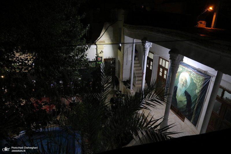 مراسم عزاداری دهه اول ماه صفر در بیت آیت الله شاه آبادی در قم‎