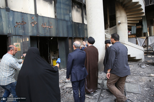 بازدید سید حسن خمینی از ساختمان شیشه ای صداوسیما