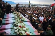 تشییع 11 شهید گمنام دفاع مقدس در آذربایجان شرقی