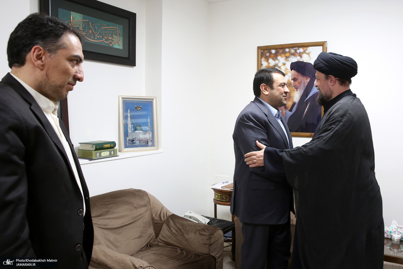 دیدار مدیرعامل بانک ملی ایران ابوالفضل نجارزاده و اعضای هیئت عامل با سید حسن خمینی