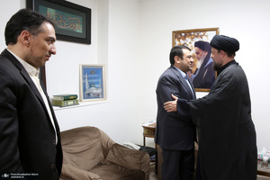 دیدار مدیرعامل بانک ملی ایران ابوالفضل نجارزاده و اعضای هیئت عامل با سید حسن خمینی