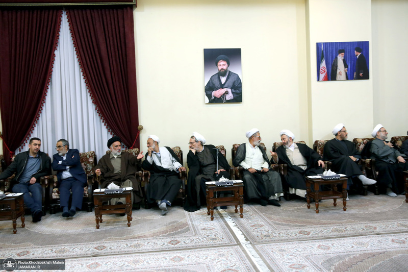 تجدید میثاق مجمع روحانیون مبارز و مجمع مدرسین و محققین حوزه علمیه قم با امام خمینی (س)