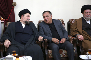 دیدار علی تاجر نیا سرپرست باشگاه استقلال با سید حسن خمینی