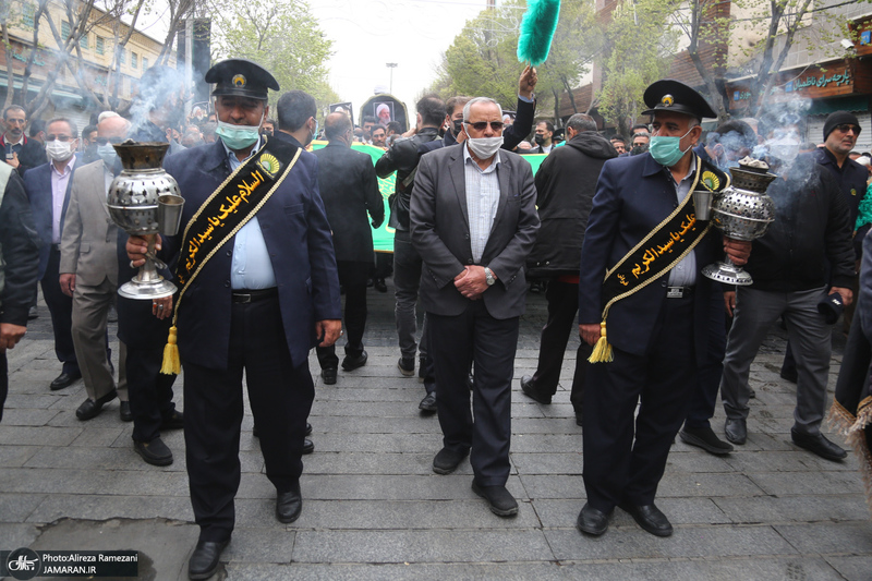 مراسم تشییع و خاکسپاری پیکر آیت الله ری شهری (ره) در حرم حضرت عبدالعظیم حسنی (ع)