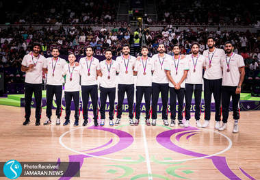 تصاویر| تیم ملی بسکتبال ایران بر سکوی سوم آسیا