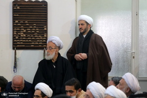 عزاداری در بیوت مراجع عظام تقلید و علما در سالروز شهادت حضرت فاطمه(س)