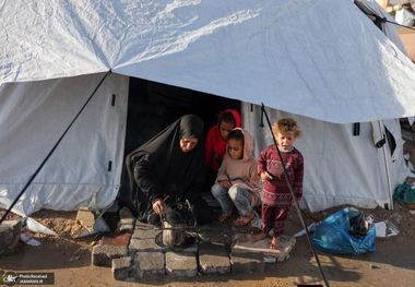 وضعیت دردناک مردم غزه پس از بارش باران و سرمای هوا + تصاویر