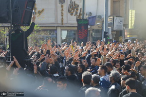 دسته عزاداری روز شهادت حضرت زهرا (س) با حضور آیت الله العظمی وحید خراسانی