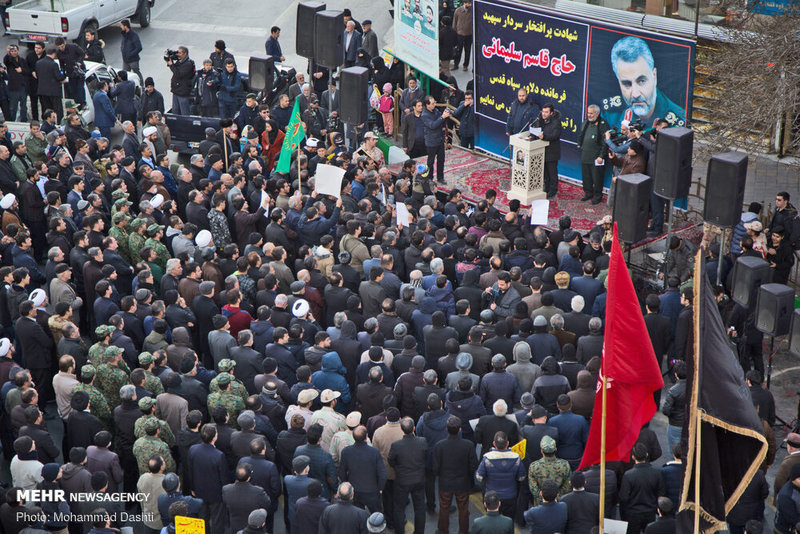 راهپیمایی مردم سراسر کشور در محکومیت ترور سردار قاسم سلیمانی 